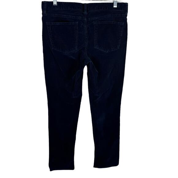 J. Crew Dark Navy Blue Straight Leg‎ City Fit Mid Rise Corduroy Pants Size 29R - Picture 2 of 7